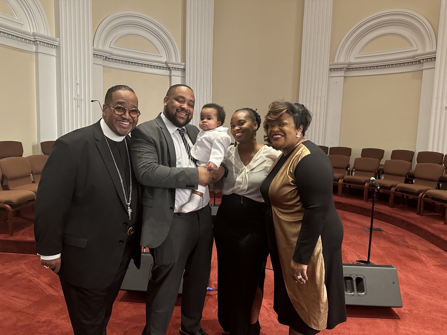 The Brown family at church